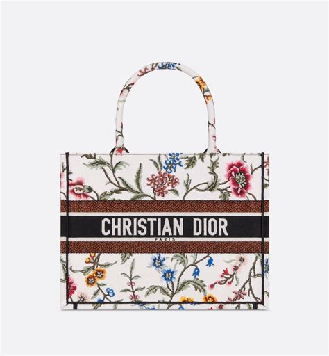 white multicolor dior petites fleurs embroidery|CHRISTIAN DIOR Raffia Embroidered Petites Fleurs .